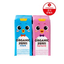 롯데칠성 크니쁘니 오가닉 과일워터 200ml 24팩 어린이주스 유기농주스 블루아쿠 핑크쿠아 사과배 복숭아푸룬, 오가닉 워터 사과배 200ml 24팩