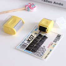 개인정보 유출방지 스탬프 / 택배 송장 지우개 보호 보안 롤러 도장 지우기 문서 정보 리무버 운송장 미니, 개인정보 스탬프_잉크 3p