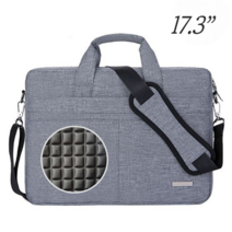 스마일유 어깨끈 있는 강화된 노트북 파우치 가방, 다크그레이