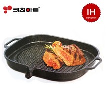 키친아트 국내산 인덕션 겸용 사각 로스트팬(고기불판) 32x29cm