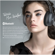 브리츠 Britz W800BT 유무선 블루투스 헤드폰, 레드