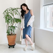 래피의류 나시원피스 슬리브리스 뷔스티에 롱원피스 민소매원피스