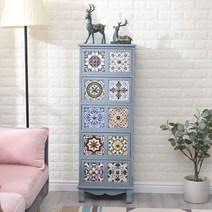 빈티지 수납장 미니 원목 대형 엔틱 장식장 프로방스 주방수납장 북유럽 선반, C