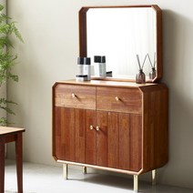 화장대콘솔 서랍형콘솔 엔틱수납 서랍장 화장, 04.오크그레이-01.블랙