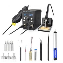 NEWACALOX 8786 878D 750W 2 in 1 재 작업 솔더링 스테이션 전기 검색 다리미 핫 에어 건 세트, NEW8786set