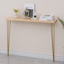 복도장 엔틱 거실 현관 콘솔 장식장 테이블, 골든 반원 100 x 30 x 80