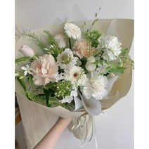 부산승진꽃다발 전포동꽃집 화이트색감 생일선물, 사상구/남구/중구