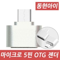 동현아이 DH-251 마이크로5핀 OTG젠더, 실버, 1개