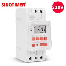 무거운 부하 5000W 디지털 타이머 스위치 프로그래밍 가능 24 시간 자동 LED 조명 로딩 온/오프, [06] 85-265V AC