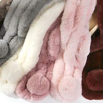 도매창고 방울-타래 머플러 겨울 퍼 밍크 목도리