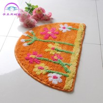 카페트발판 헝야스 러그 나일론 바닥매트 애니메이션 문매트 욕실미끄럼방지매트 침실 반원 현관 스타일리쉬 1716379917, B2018 오렌지색, 40x63cm 반원