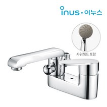 [동서 이누스] G-0114 4인치 세면 샤워 겸용 수전(메탈호스 샤워헤드 설치부속포함)/ G0114, 냉/온 400mm (국산) 2EA