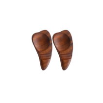 트래블앤쿡 천연 옻칠 나무 수저받침 모음, 우드수저받침[나뭇잎], 2개