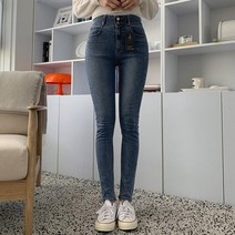 [174] 키큰여자바지vol.410 투버튼스키니데님팬츠