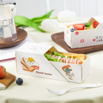 샌드위치 케이스 햄버거 포장 토스트 케이스 치즈 핫도그 케이스, A 포장 박스, 50개