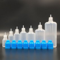 3ml-120ml LDPE 빈 플라스틱 짤 수 있는 스포이드 병 전자 주스 리필용 아이 오일 액체 드롭 용기 깔때기 10 개, [07] 100ml, [11] Sky blue