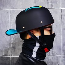 스냅백 오토바이 바이크 반모 헬멧 할리헬멧 경량 레트로 커스텀 전동킥보드 여름용, E