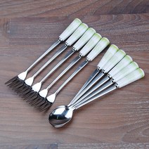 HWF 그린메이플 도자기 티포크 5P 티스푼 5P, 티포크5P