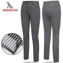 [세바스찬골프] 면혼방 캐릭터 패치 포인트 여성 노턱 바지_101402