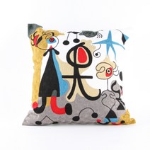 위하우스 명화 피카소 거실 쇼파 린넨 옥스포드 자수 등받이 쿠션커버, 피카소 쿠션커버 45x45cm+정사각 쿠션솜