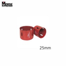 [RΘA] 모르스 바이메탈 홀쏘 규격 25mm 플라스틱가공 롱타입컷터 리머 드릴날 소형공작기계 커터 카타 철판 컷터 목재 ▷_β5243Ea, 《β본상품》