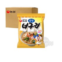 순한너구리 120g 40입 한박스 캠핑 학원 회사 직장 탕비실 사무실 간식 업소 휴계소 쫄깃 오동통한면발 라면 대용량 봉지라면, 박스 순한너구리 120g 40입