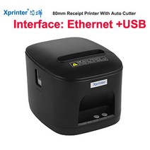 바코드출력기 바코드프린터 바코드기계 끼움라벨제작 케어라벨프린터 Xprinter XP-T80B(A) 80mm 영수증 프, 04 usb and lan_02 미국 플러그