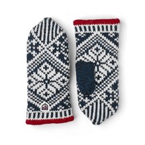 헤스트라 노르딕 울 미트 미디엄 블루 63921- 여성 겨울 니트 벙어리 장갑