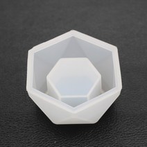 대형 고무 화분 거실 베란다 커버 블루베리 귤 무화과화분 꽃병 실리콘 금형 DIY 에폭시 석고 콘크리트 꽃, 06 Hexagon 7.5x4cm