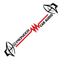 PIONEER 파이오니아 카오디오 데칼 튜닝 스티커, 1개, 레드(소)