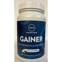 MRM GAINER 근육량 체중 증가 단백질 프로바이오틱스 + 효소 3.3파운드 바닐라