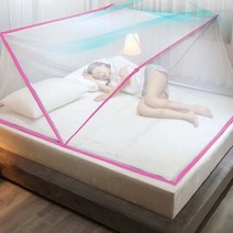 미세 방충망 슈퍼싱글 1인용 모기장 접이식 아기침대 캠핑용 이층침대, 스카이 2인용