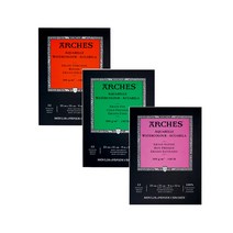 뉴아르쉬 수채화패드 1면제본 스케치북 300g 12매 23x31cm (옵션선택) 황목 중목 세목, 황목 WI1795102