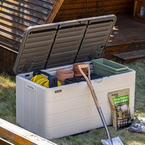 야외 수납장 보관함 캐비닛 창고 데크박스 수납함, 흰색