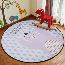 리빙쉘텐트 초대형 거실형 돔 쉘터 120CM 만화 동물 라운드 매트 카펫 러그 거실 홈 소프트 컴퓨터 의자 바닥 현대 어린이 방 놀이 텐트 지역, [01] 120CM Diameter, [01] 1