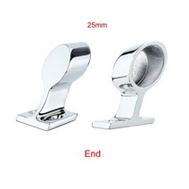 해양 등급 316 스테인레스 스틸 보트 핸드 레일 피팅 해양 난간 지원 브래킷 튜브 지지대 하드웨어 요트 액세서리, 25mm의 중간