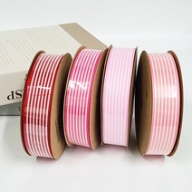 리본벨리 골직 스트라이프 리본 15 25 40mm 16yd 선물포장 리본공예DIY, 밤색, 25mm