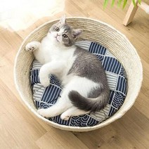 고양이 바스켓 방석포함 고양이용품고양이용품 고양이방석 고양이 애완용품 애견방석 고양이바구니 고양이장남감 애견방석 고양이해먹 고양이하우스 강아지방석, 본상품