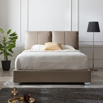 [스코나]바토우 가죽 헤드쿠션 침대(킹)(매트별도), 단품