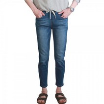 CØupang ⁀‿⁀스트링 밴딩 테이퍼드 데님팬츠 WSPT61 밴딩데님바지 남성일자청바지 일자청바지 밴딩데님팬츠 남자데님바지Ｇo질라몰