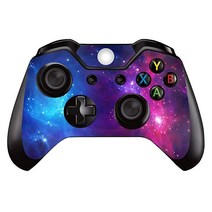 SKINOWN 마이크로소프트 Xbox One DualShock 무선 컨트롤러용 스킨 스티커 비닐 데칼 커버 (Sky A), Blue Purple Galaxy