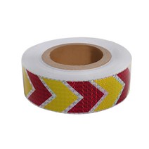 엑스핏 화물차 안전 반사스티커 화살표 5cm x 10m, 옐로우레드, 1개