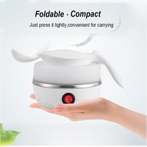 접이식 전기포트 휴대용 여행용 커피 분유 포트 110V/220V 전기 접이식 주전자 실리콘 물 가정용 미니 600m, 01 미국