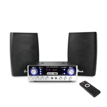 미라클엠 M600 2채널 200W 블루투스 앰프 스피커 카페용 매장용, 화이트스피커 단품 2개1조