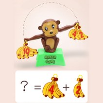 원숭이 저울 밸런스 양팔 저울 바나나 균형 잡기 셈 놀이 수학 보드게임 셈셈수학계산 보드게임 B307, 단품
