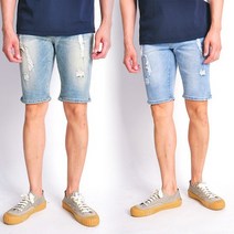 IKFJ008 디스트로이 남자 청반바지 찢청반바지 스판반바지