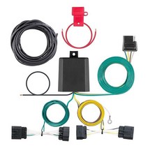 CURT 56336 VehicleSide Custom 4Pin Trailer Wiring Harness Fits Select Dodge Durango 블랙