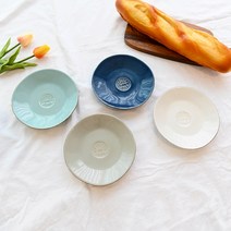 코스타노바 브래드접시 16cm (화이트 그레이 아쿠아 블루), 1개