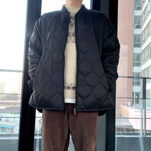 오버핏 퀄팅자켓 가볍고 따뜻한 보아안감 빅사이즈 블루종 경량패딩