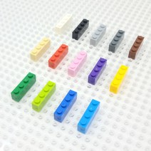 요고요 레고 호환 부품 커스텀 벌크 브릭 블럭 타일 플레이트 100G 소포장 패키지, [브릭 1 x 4] 파란색 100G